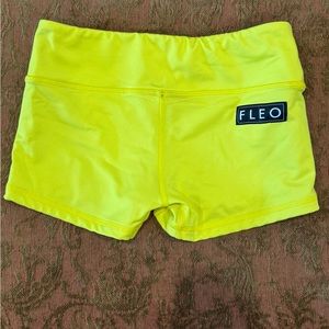 Yellow Fleo workout shorts. Size small.